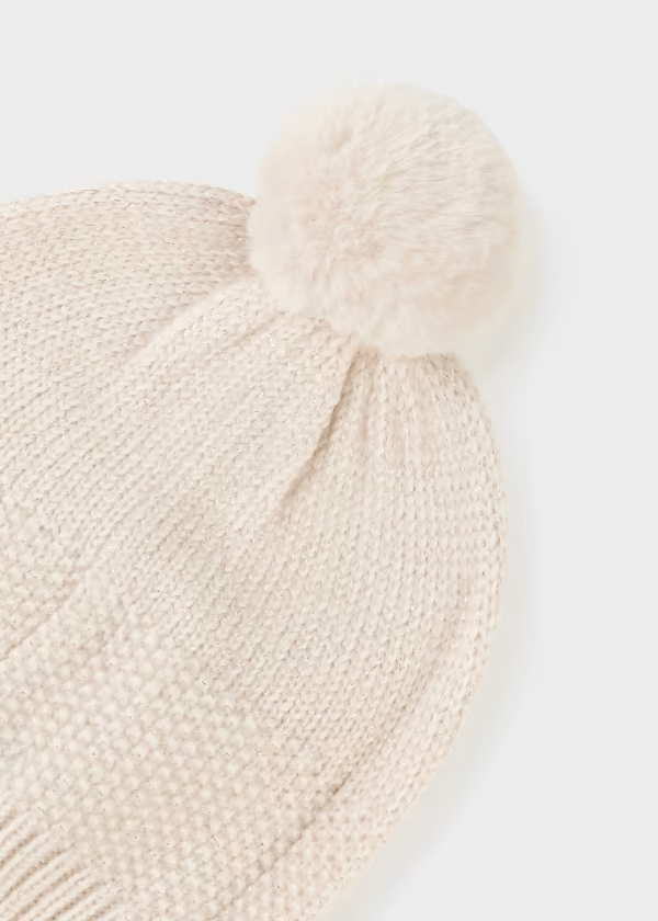 Mayoral Pompon Hat,Scarf,Mitten Set