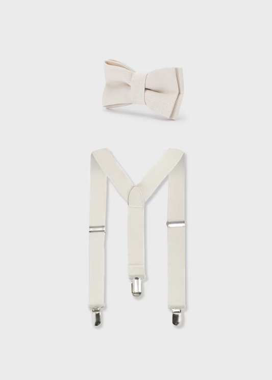 Mayoral Boys bow tie and suspenders set