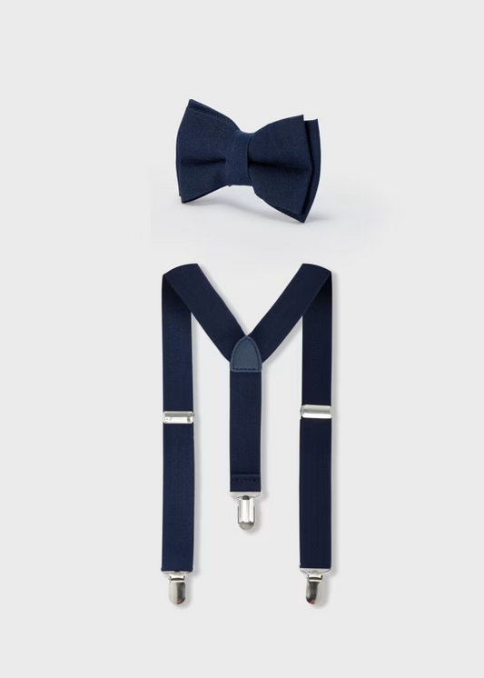 Mayoral Boys bow tie and suspenders set