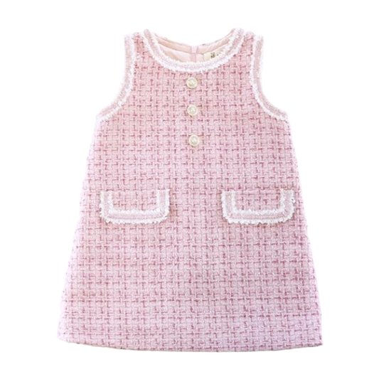 Pink Tweed Dress w/LS Top