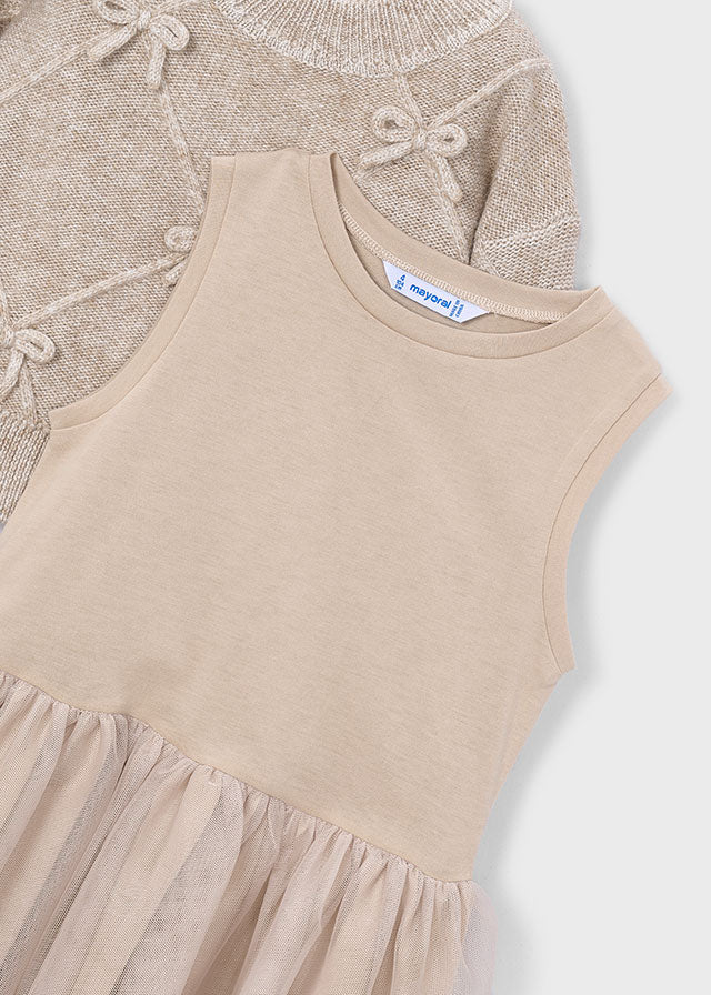 Mayoral 2pc Sweater & Tulle Dress