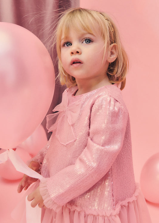Abel & Lula Sequin Dress with Bow
