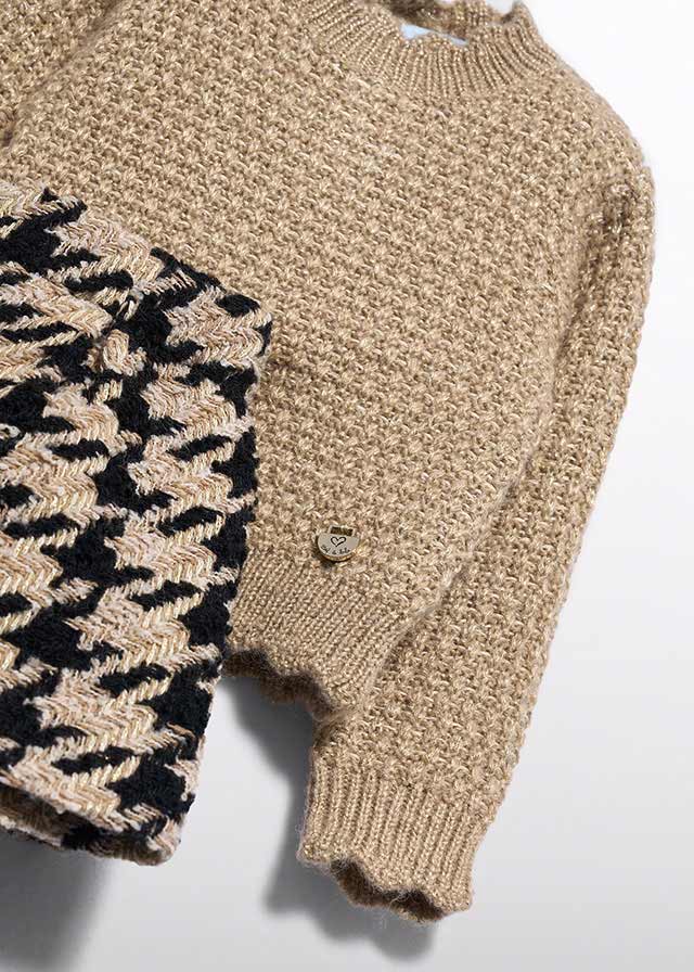 Abel & Lula 2pc Sweater & Tweed Shorts Set