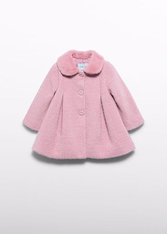 Abel & Lula Wool Coat with Fur Collar