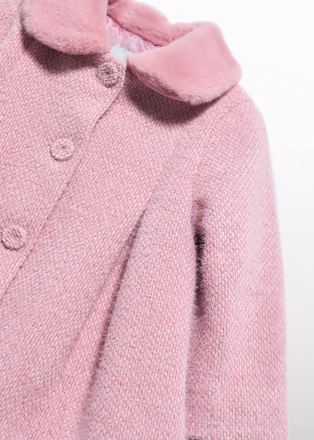 Abel & Lula Wool Coat with Fur Collar