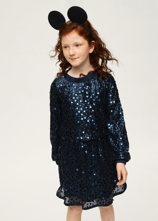 Mayoral Velvet Pleated Dress