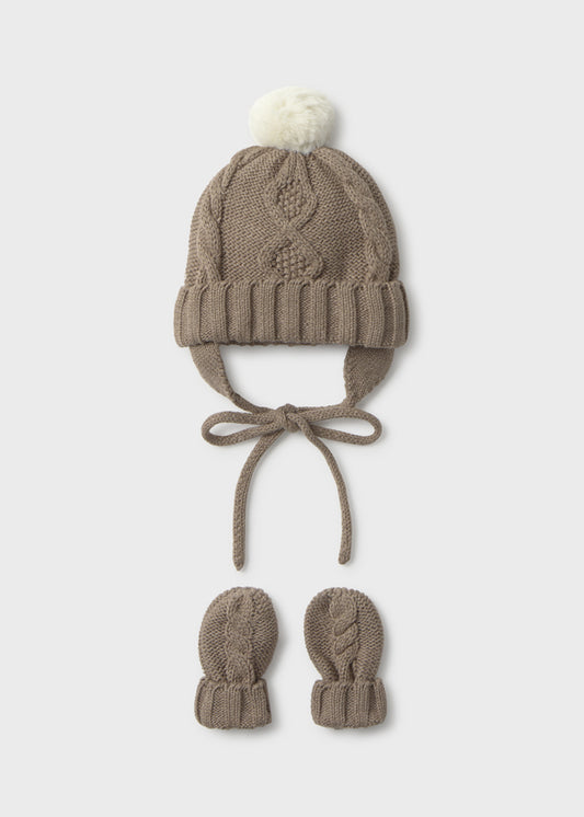 Mayoral Infant Baby 2pc hat & Mitts Set
