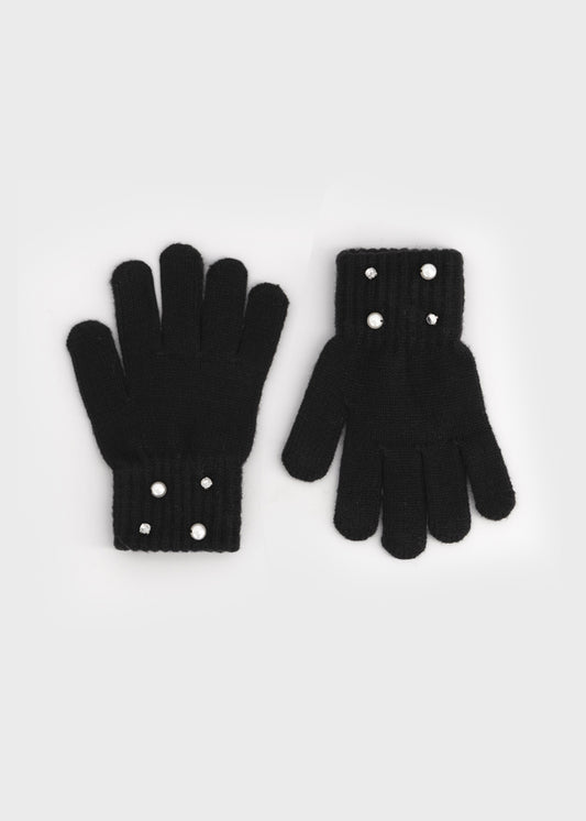 Mayoral Girl Gloves w/Pearls