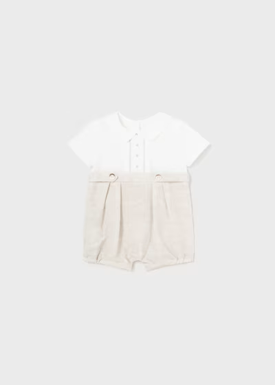 Mayoral Newborn linen romper