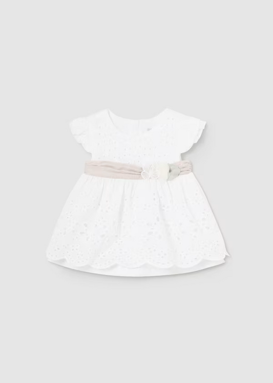 Mayoral Newborn Embossed Dress Better Cotton