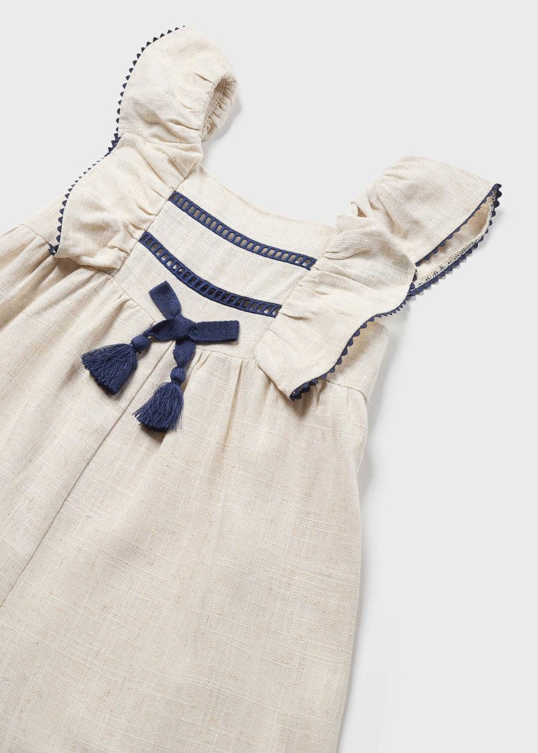 Mayoral Linen Ruffle Jumpsuit