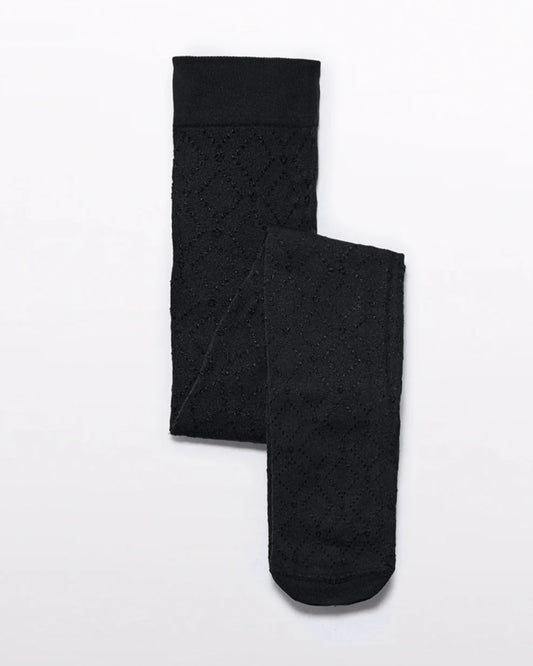 Abel & Lula Black Jacquard Tights