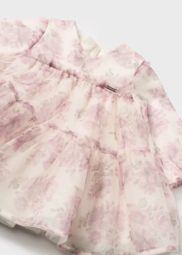 Mayoral Floral Tulle Dress