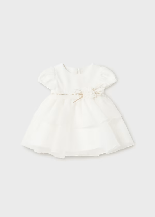 Mayoral Combined Velvet Dress