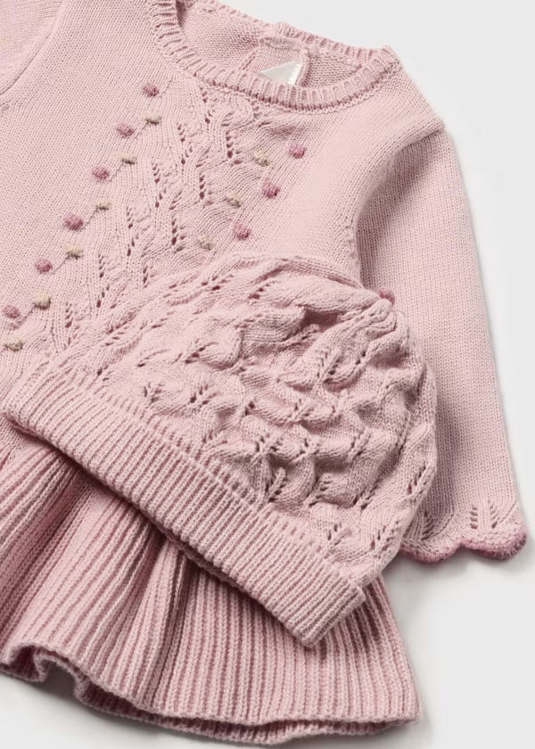 Mayoral Knit Dress & Hat Set