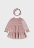 Mayoral Infant Velvet Dress & Headband Set