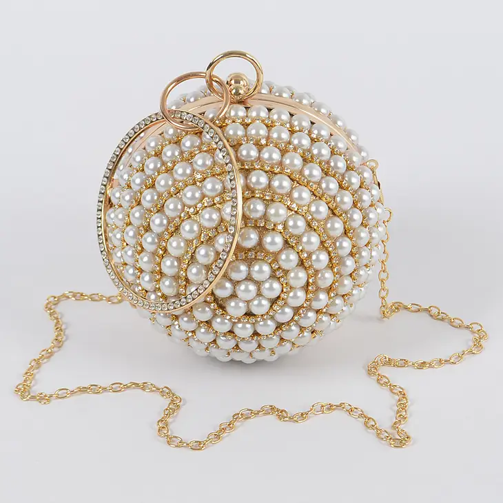 Basketball Purse: Pearls, Rhinestones