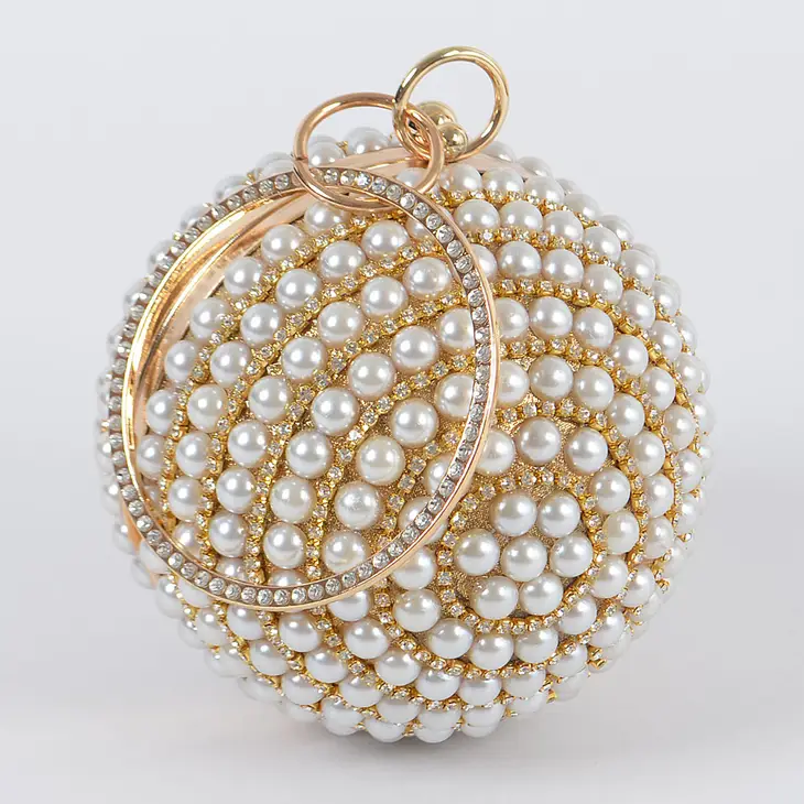 Basketball Purse: Pearls, Rhinestones