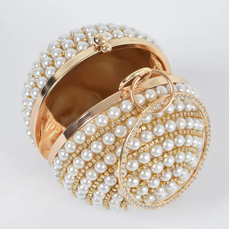Basketball Purse: Pearls, Rhinestones