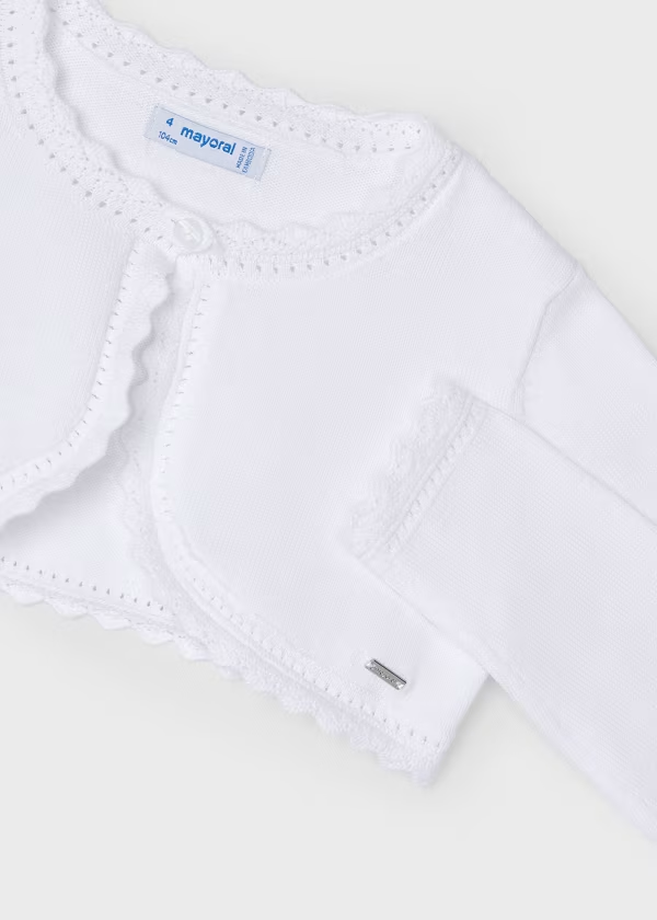 Mayoral Girls cardigan metallic thread better Cotton