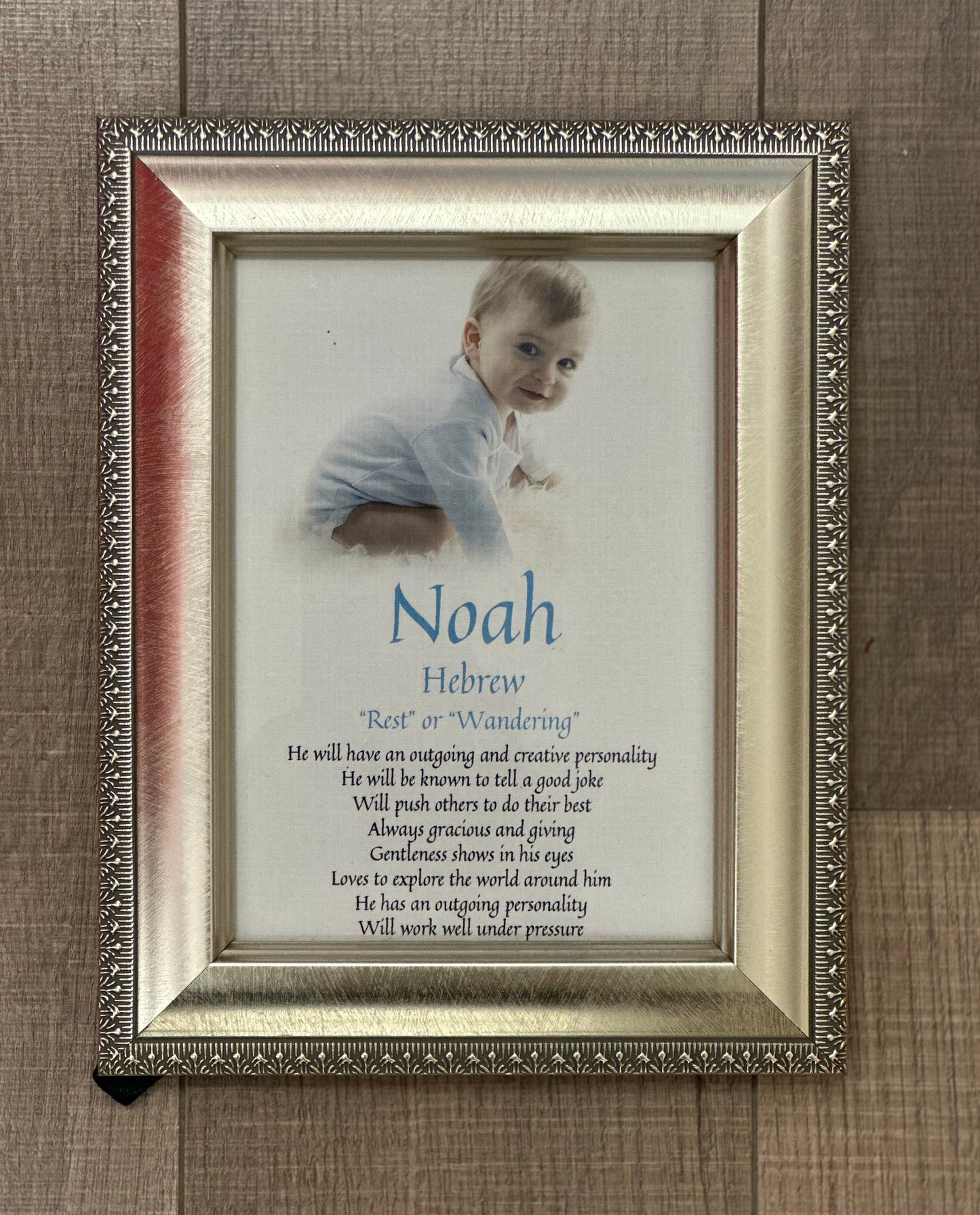 5x7 Personalized First Name Frame Silver
