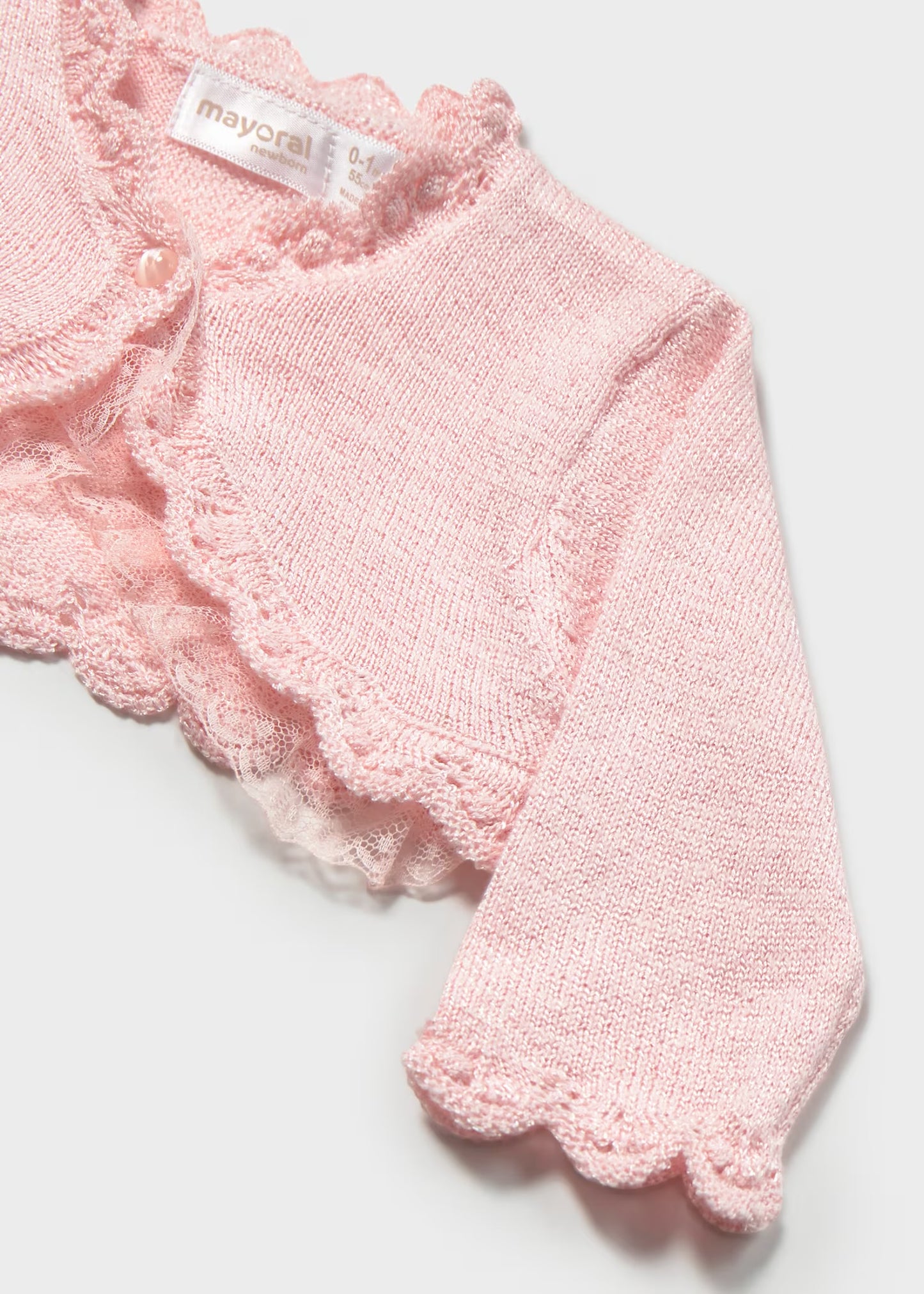 Mayoral Newborn Girl Crop Knit Cardigan