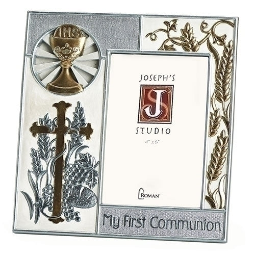 8"H Communion Frame 4x6 Silver