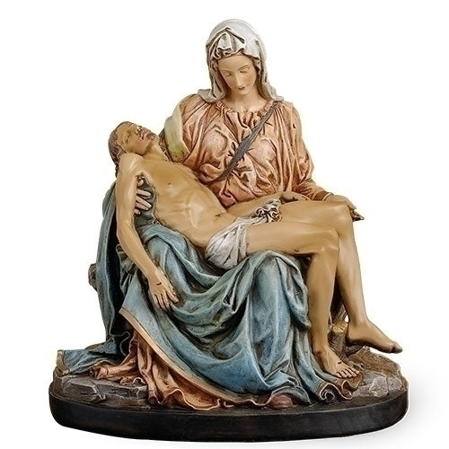 9"H Coloured Pieta Figure