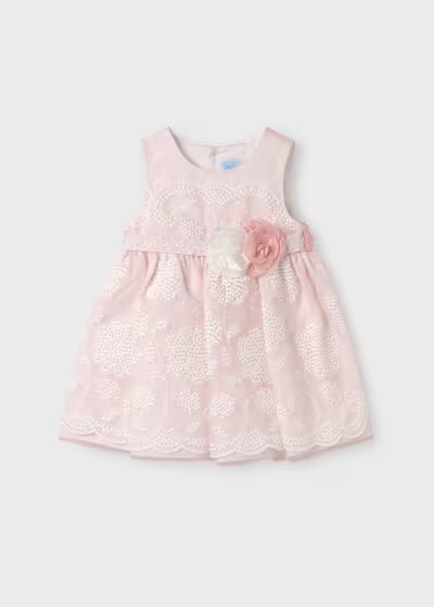 Abel & Lula Baby Embroidered Organza Dress