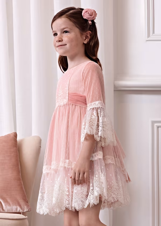 Abel & Lula Girls Tulle Plumeti Dress
