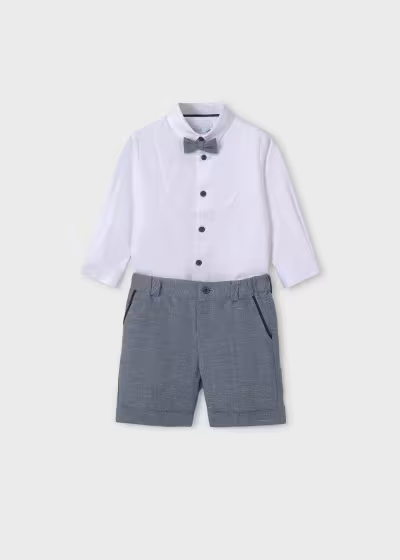 Abel & Lula Baby Set Of Shorts With Shirt And Bow Tie, Vest