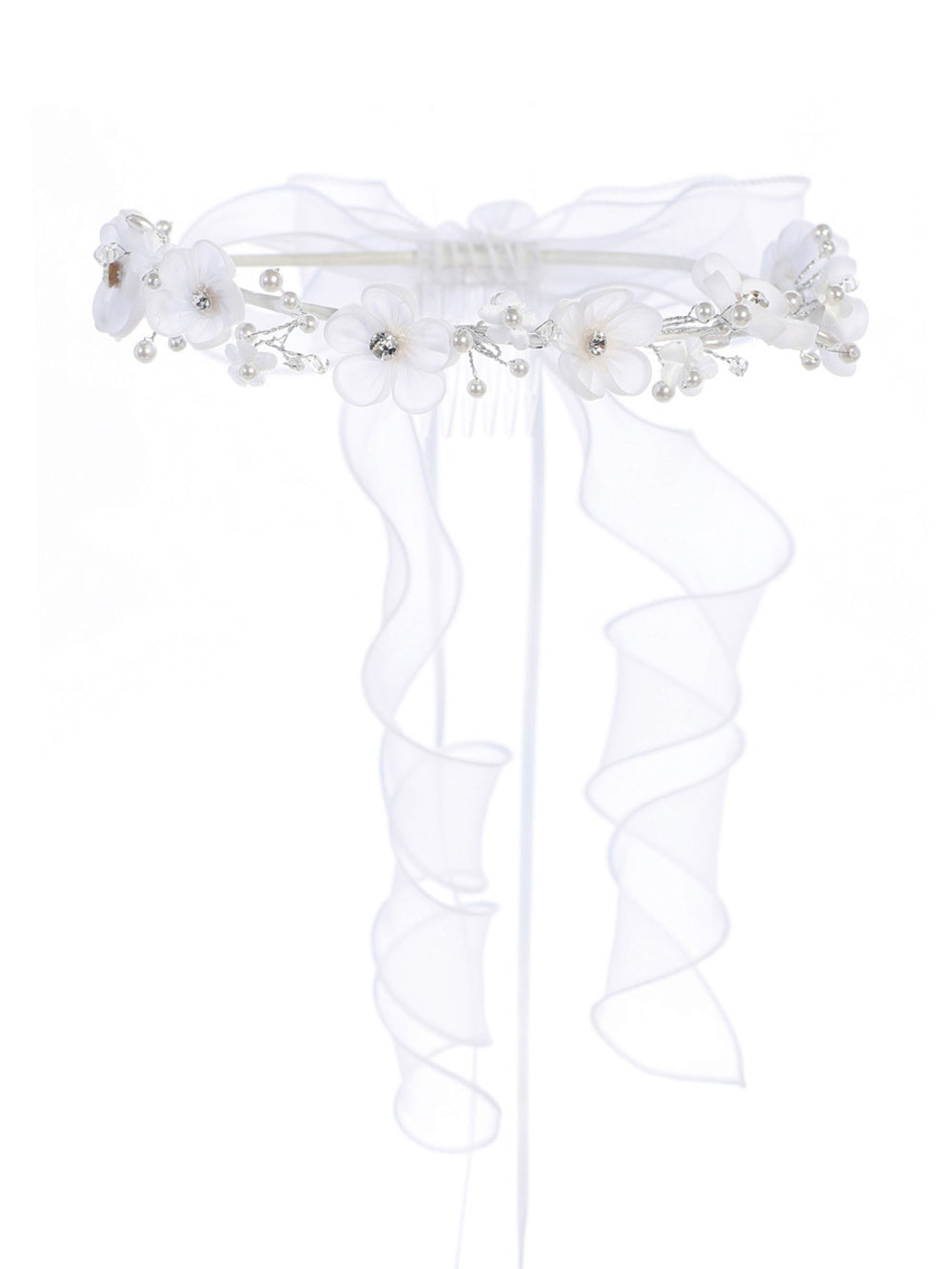 Girls Organza Floral Crown
