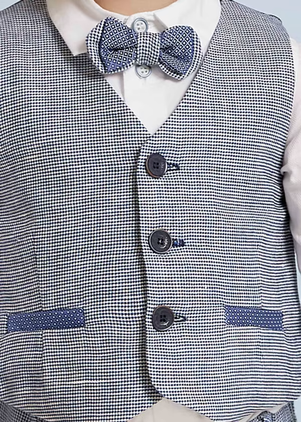 Abel & Lula Linen Vest Set