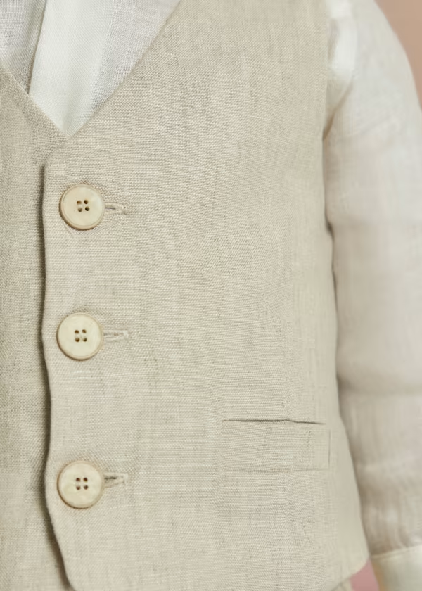 Abel & Lula 3pc Linen Vest Set