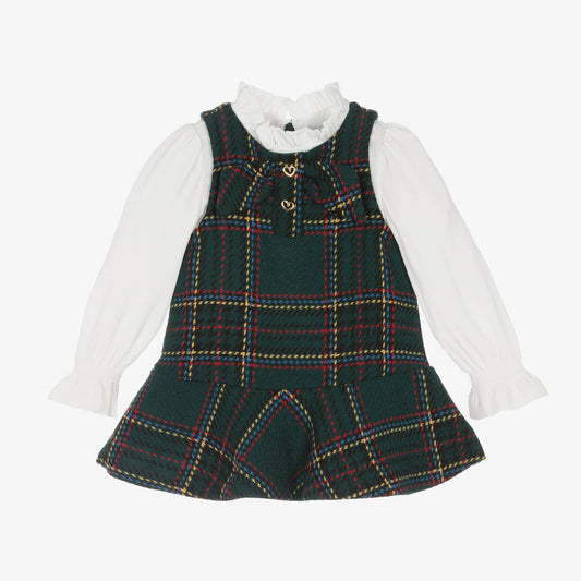 Abel & Lula Baby Plaid Pinafore Dress