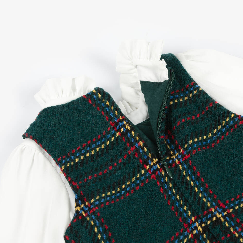 Abel & Lula Baby Plaid Pinafore Dress