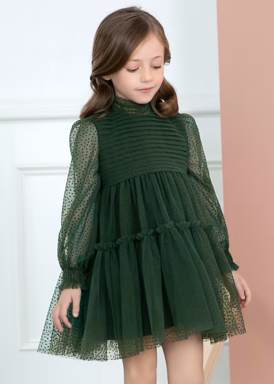 Abel & Lula Flocked Tulle Dress