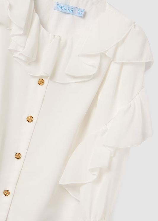 Abel & Lula Blouse & Plaid Shorts