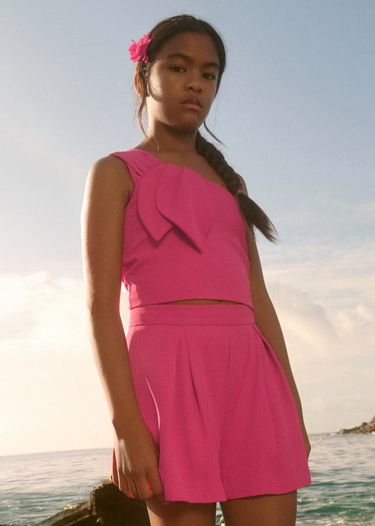 Abel & Lula Girl Asymmetric Crepe Set