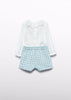 Abel & Lula Baby Girl Lurex Plaid Bermuda Shorts Set