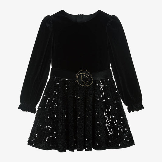 Abel & Lula Combined Sequin Dress