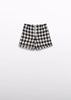 Abel & Lula Girl Chiffon Blouse with Embroidered Collar, Hound Tooth Shorts
