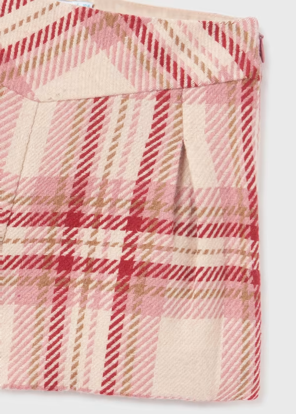 Abel & Lula Embroidered Sweater & Plaid Shorts