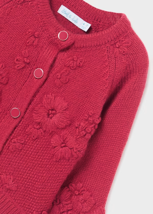 Abel & Lula Embroidered Sweater & Plaid Shorts