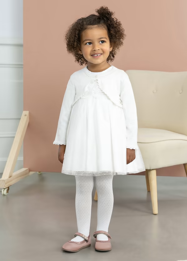 Abel & Lula Baby Jacquard Polka Dot Panty hoes