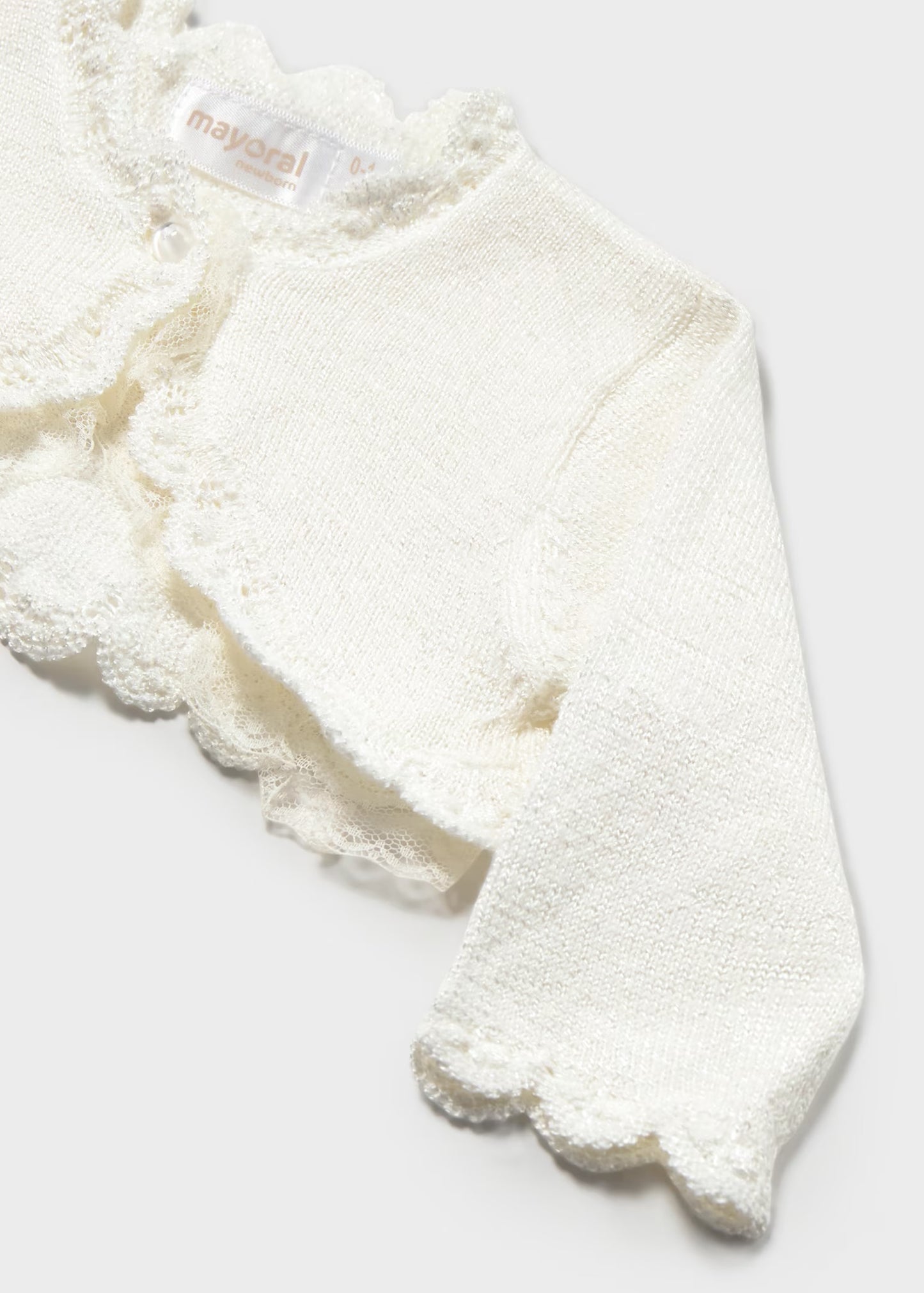 Mayoral Newborn Girl Crop Knit Cardigan