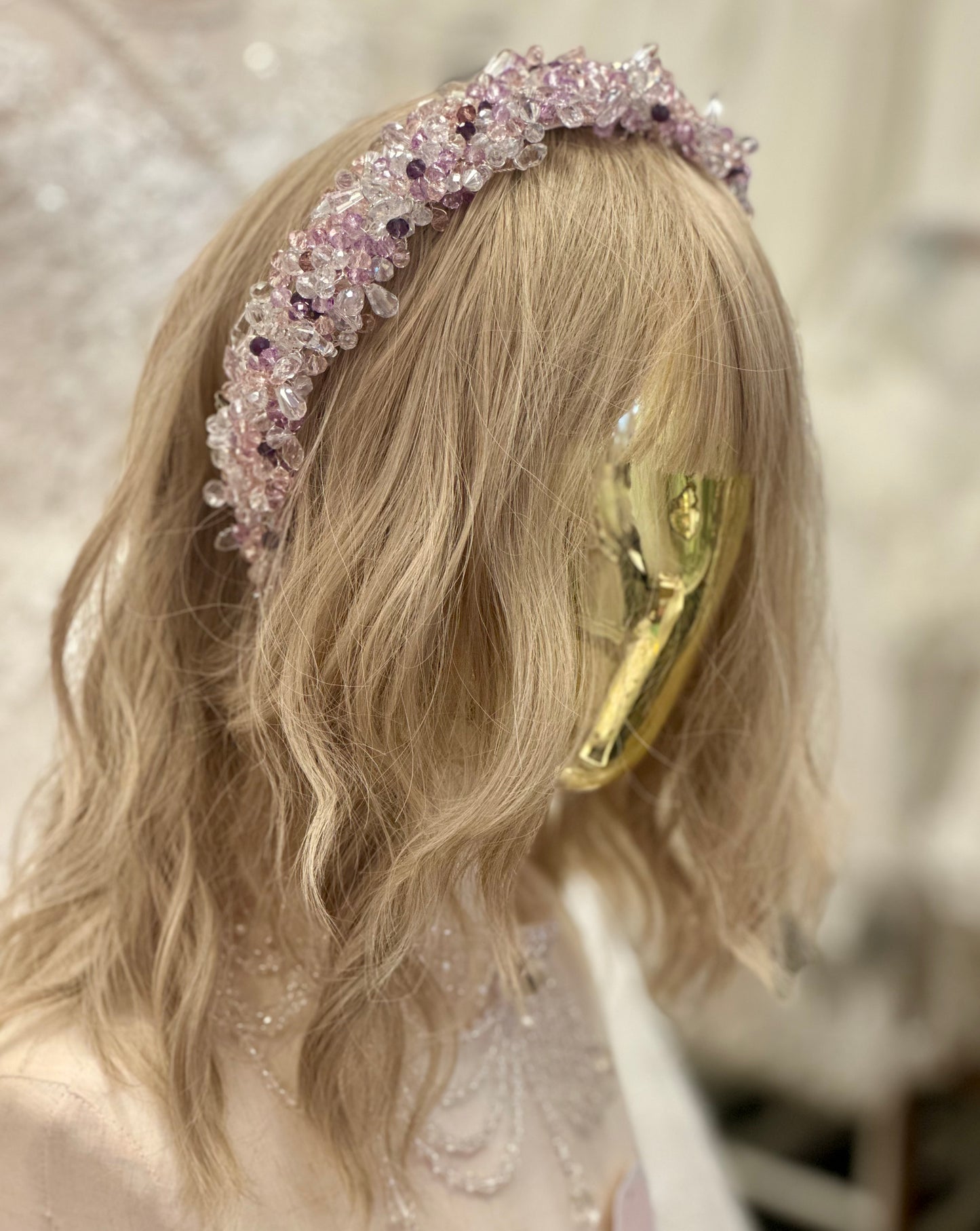 AB Beaded Crystal Headband