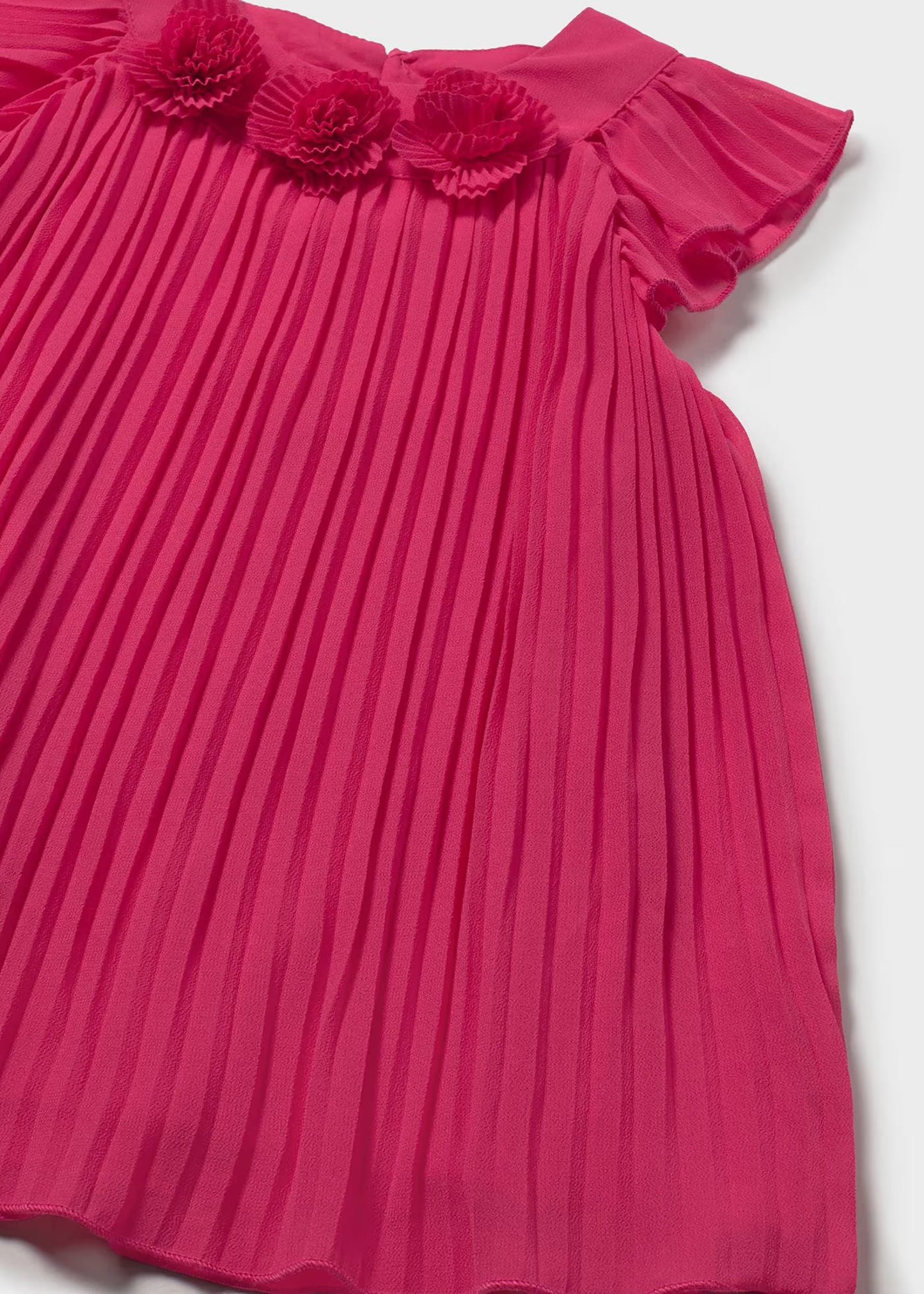 Mayoral Baby Pleated Dress with Flowers