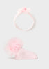 Mayoral Newborn Girl Headband and Socks Set