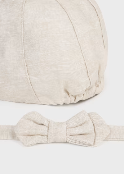 Mayoral Newborn beret and bow tie set